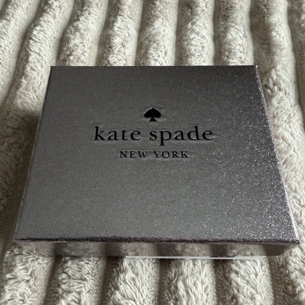 kate spade Black Textured Leather Card Holder with Gold Plate - Picture 4 of 4